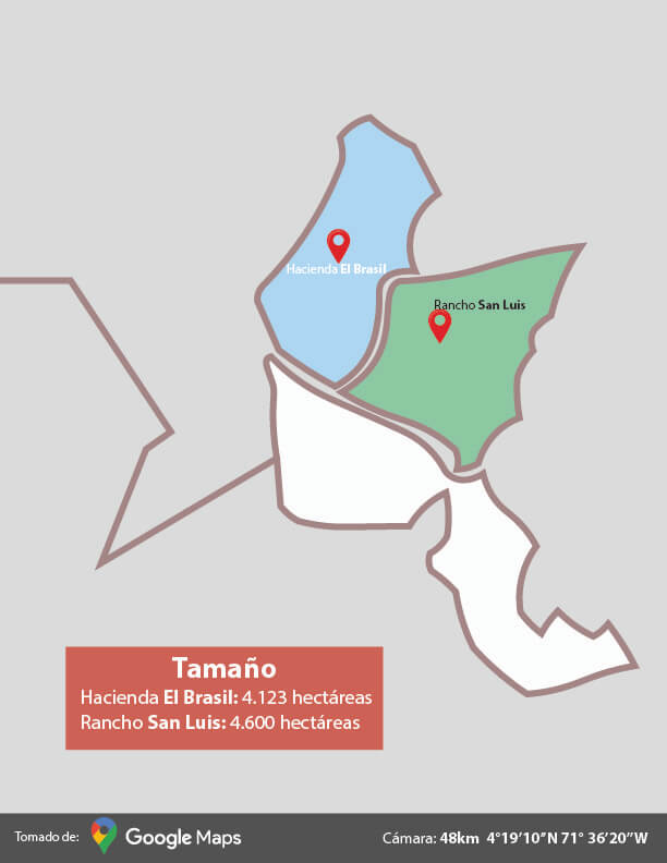 Mapa Rancho San Luis y Hacienda El Brasil